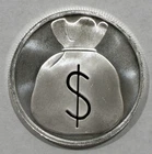 1 oz .999 Fine Silver Round - Money Bag Emoji FREE SHIPPING!