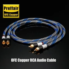 Pair Audio RCA Cable RCA to RCA Interconnect Cable HIFI OFC for Amplifier DAC