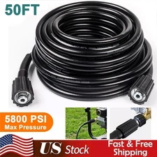50 FT High Pressure Washer Hose 5800 PSI M22-14MM Power Washer Extension Hose US