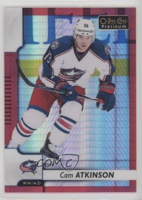 2017-18 O-Pee-Chee Platinum Red Prism 39/199 Cam Atkinson #129 z6b