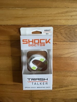 Shock Doctor Mouthguard Trash Talker, ADULT 11+ (White) Slim Fit - New