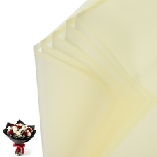 20 Sheets Flower Wrapping Paper Waterproof Bouquet Wrapping Paper Beige