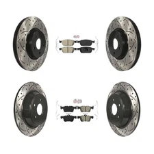 Front Back Cross Drilled Slotted Rotors for Ford Escape 2017-2019 oeAB