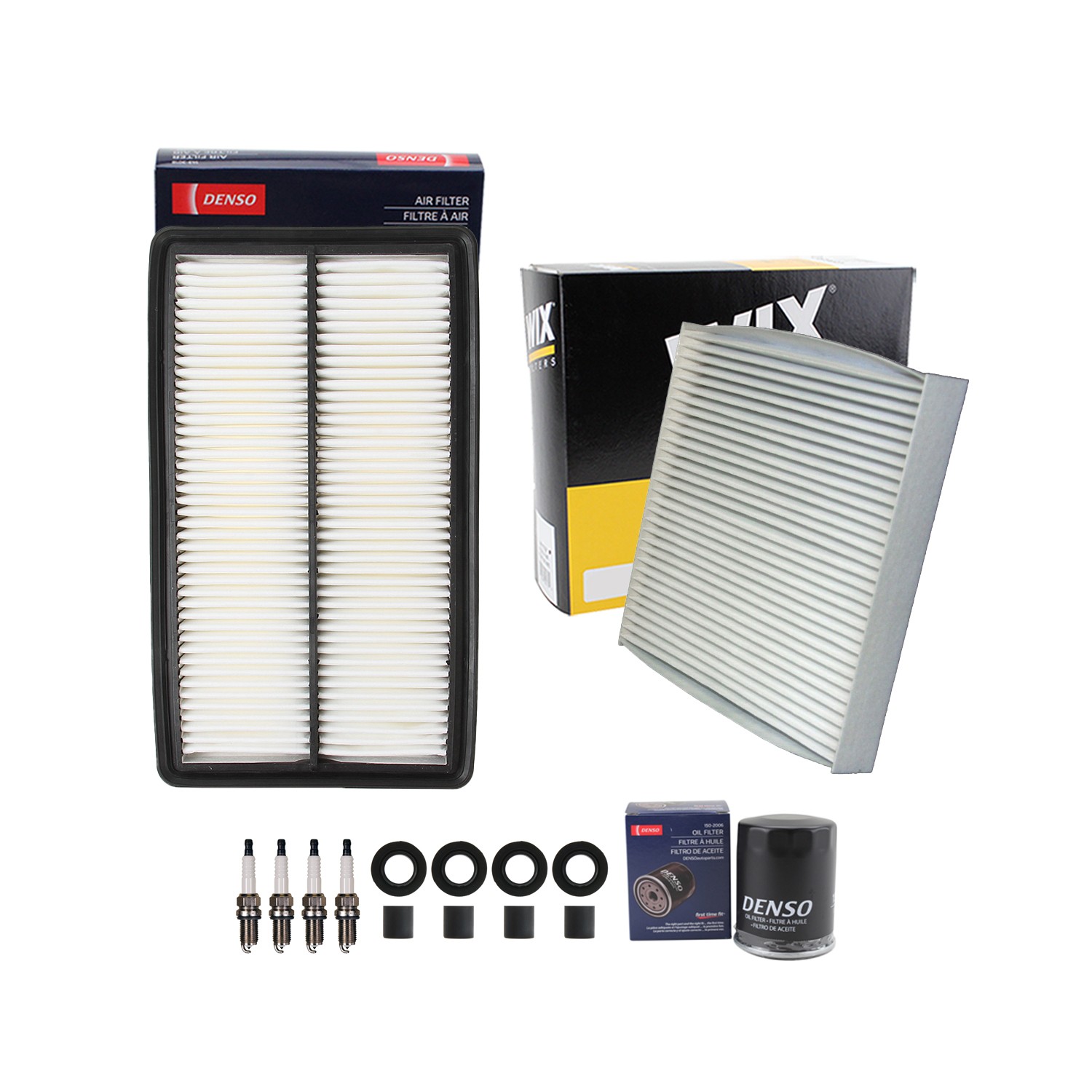 Denso Tune Up Kit NGK 4 Spark Plug  Boots Kit for Honda Civic Si 2.0L L4 Manual