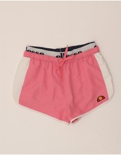 Ellesse Womens Graphic Swimming Shorts UK 14 Large Pink Colourblock AS14