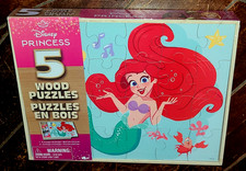 Disney Princess 5 Wood Puzzles Spinmaster, 2024  20148840
