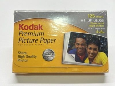 Kodak Premium Photo Paper 4  x 6  High Gloss Finish 125 Sheets