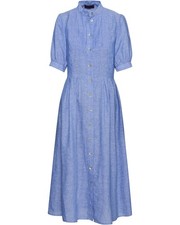 REITMAYER Hochgeschlossenes Leinenkleid midi Midikleider|Trachtenkleider