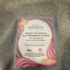 Topps Bowman's Best University Kyron Drones Autograph Virginia Tech /75