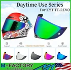 Motorcycle Helmet & Visor For KYT TT-REVO Shield Lens Anti-Scratch Chrome Green