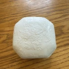 Vintage White Milk Glass Floral Square Trinket Box With Lid Dresser Jewelry
