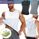 Quick Dry Mens Compression Tank Athletic Top Shirt Sleeveless Vest Workout Gym