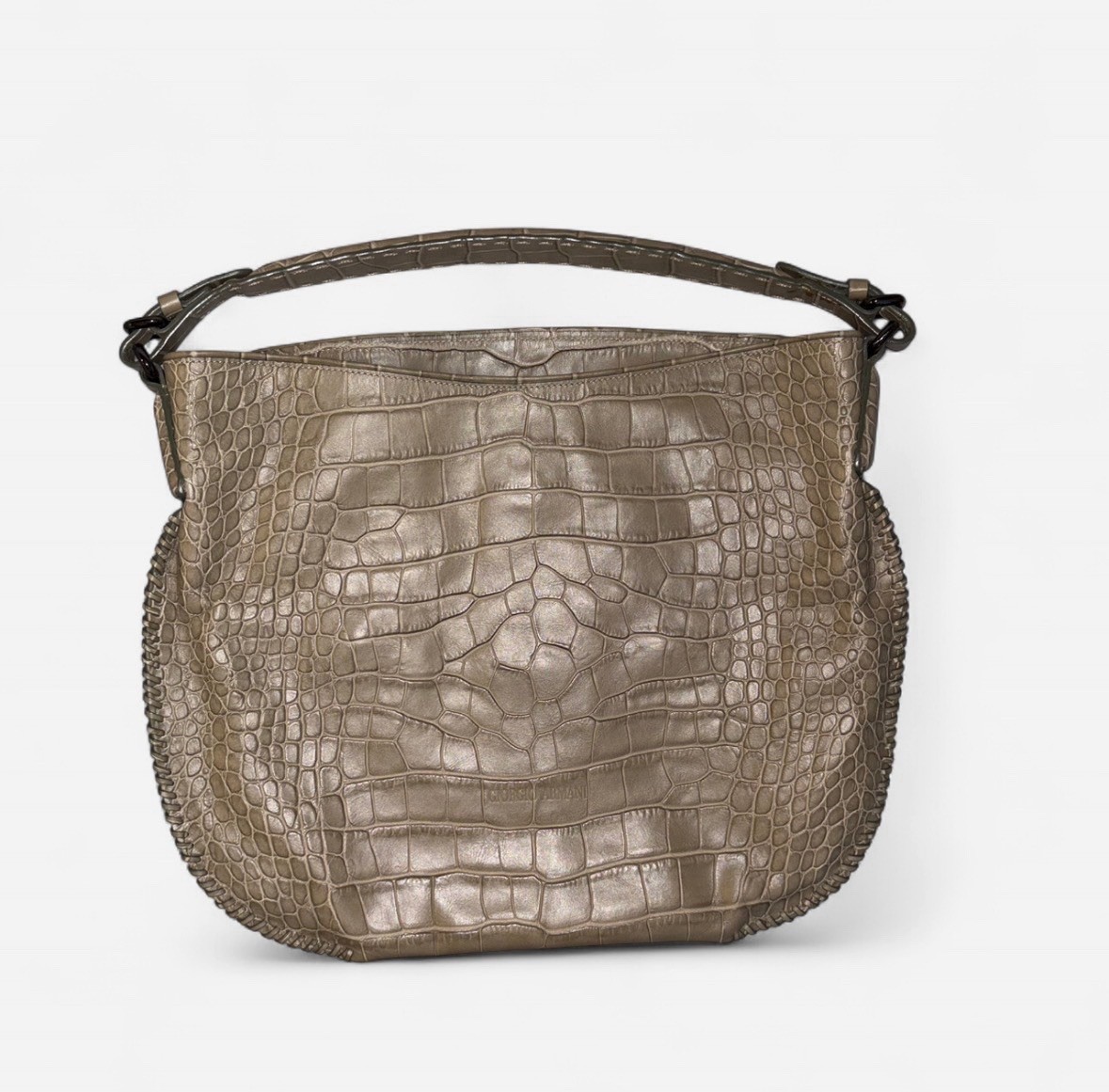 Giorgio Armani Python Bag Light Green Pre Owned Good Condition — image 5