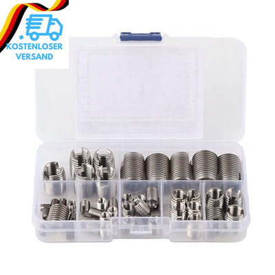 Gewindsatzlbch,50Pcs Stainless Steel Inner Thread Self Tapping Inserts 50 Pcs Ge