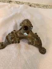 Antique Vintage Ornate Flag Pole Base Annin & Co New York Clawfoot Cast Iron