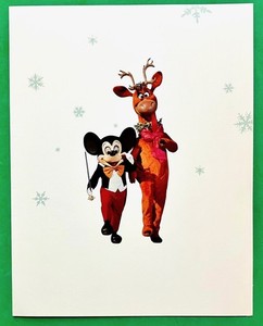 1980 Walt DISNEY Productions CHRISTMAS Card. DISNEYLAND 25 Years. WDW TENCENNIAL