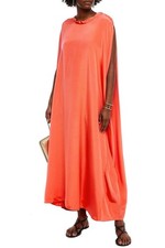 VALENTINO Cady Couture Silk Midi Dress in Orange Size IT 40 - $4,390
