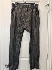 Helmut Lang Vintage Waxed Cotton Pants Men  s 32 Zipper Ankle