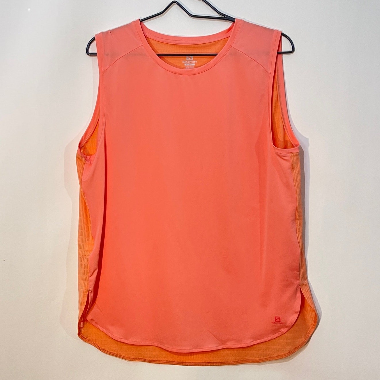 Canotta Salomon Active Wear donna grande corsa palestra allenamento rosa corallo arancione