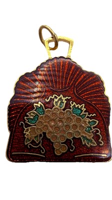 Vintage Enamel Charm Decorative Arts Collection Cloisonné Crumb Tray 1986