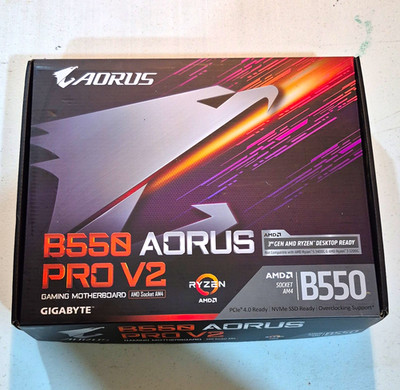 GIGABYTE B550 AORUS PRO V2 ATX AM4 DDR4 4-Slot USB-C 2.5GbE M.2