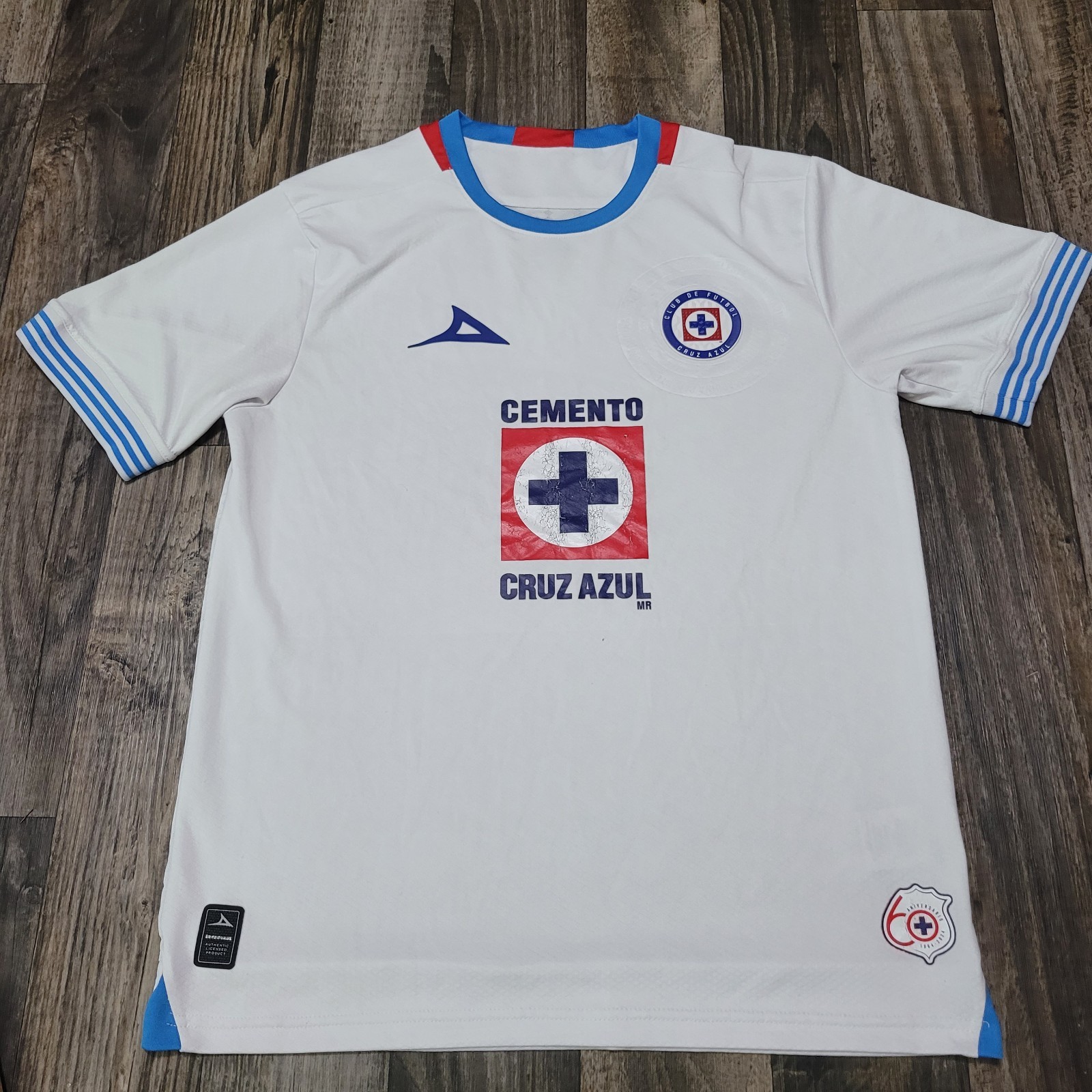Cemento Cruz Azul Pirma Gray Jersey XL Club De Futbol 60th Anniversary