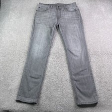 Levis Jeans Mens 34x32 Grey 511 Slim Fit Low Rise Stretch Denim Whiskering