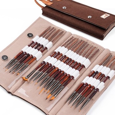 Golden Maple Miniature Paint Brushes   20PC Professional Micro Detail Brush Set 