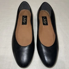 SELBY WOMEN'S SHOES SIZE 7M (runs Smaller) Black Leather FLATS