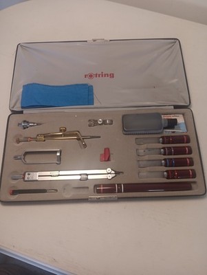 Vintage Rotring Rapidograph Zeichenset Bausatz mit Kompass Germany