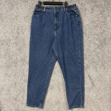 Vtg 90s LL Bean Tapered Jeans Womens 16R 32x29 Original Fit Relaxed Blue Denim