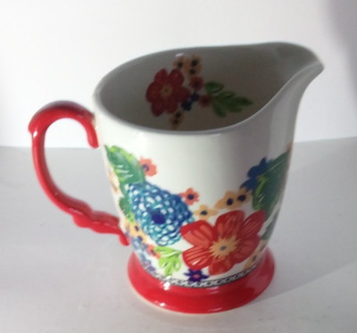 Pioneer Woman Farmhouse Floral Measuring Pitcher 4 Cup 1 Qt Stoneware NEW