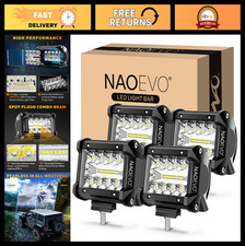 4 Inch Led Pod Lights - 240w 24000lm Off Road Fog Lights - 4 Pack Bright Dur 4 Inch Led Pod Lights - 240w 24000lm Off Road Fog Lights - 4 Pack Bright Dur