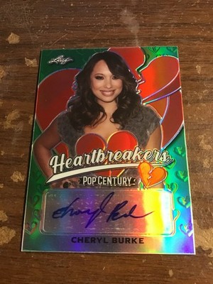 Cheryl Burke 2021 Leaf Metal Pop Century Heartbreakers Green Auto 5/7 DWTS