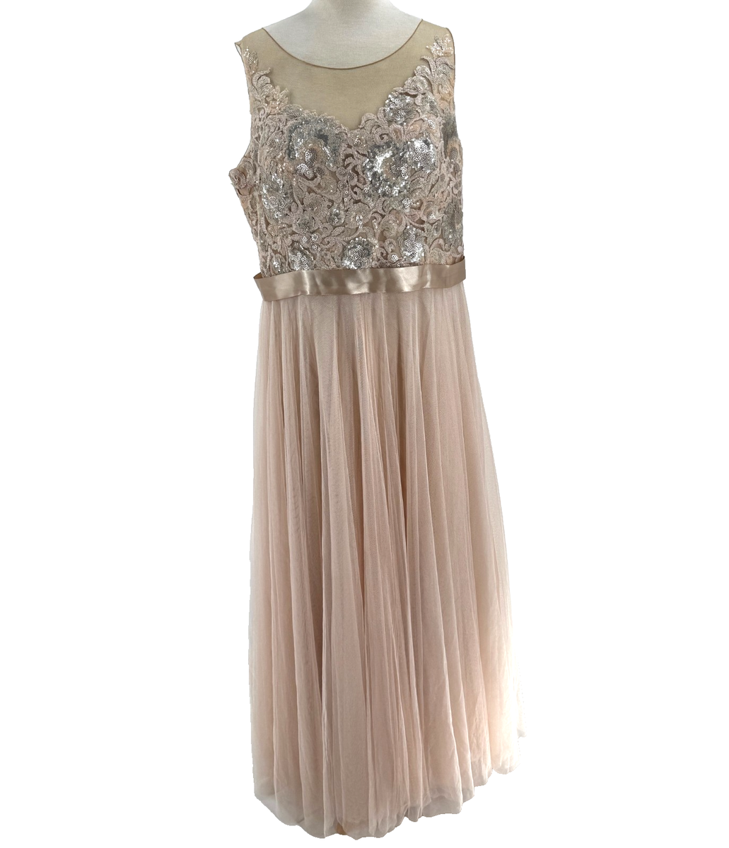 Watters/Watters Bridesmaids 6314i-Lucca Dress Sleeveless Sequined Lace 18W  Prom | eBay