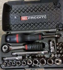 FACOM Coffret de Cliquets et Douilles Mixtes 1/4" et 1/2", 31 Pièces