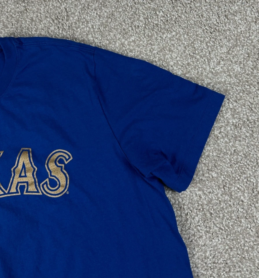 Camisa Texas Rangers Evan Carter Para Hombres Extra Grande Azul Nike Manga Corta MLB XL Foto 3 de 4