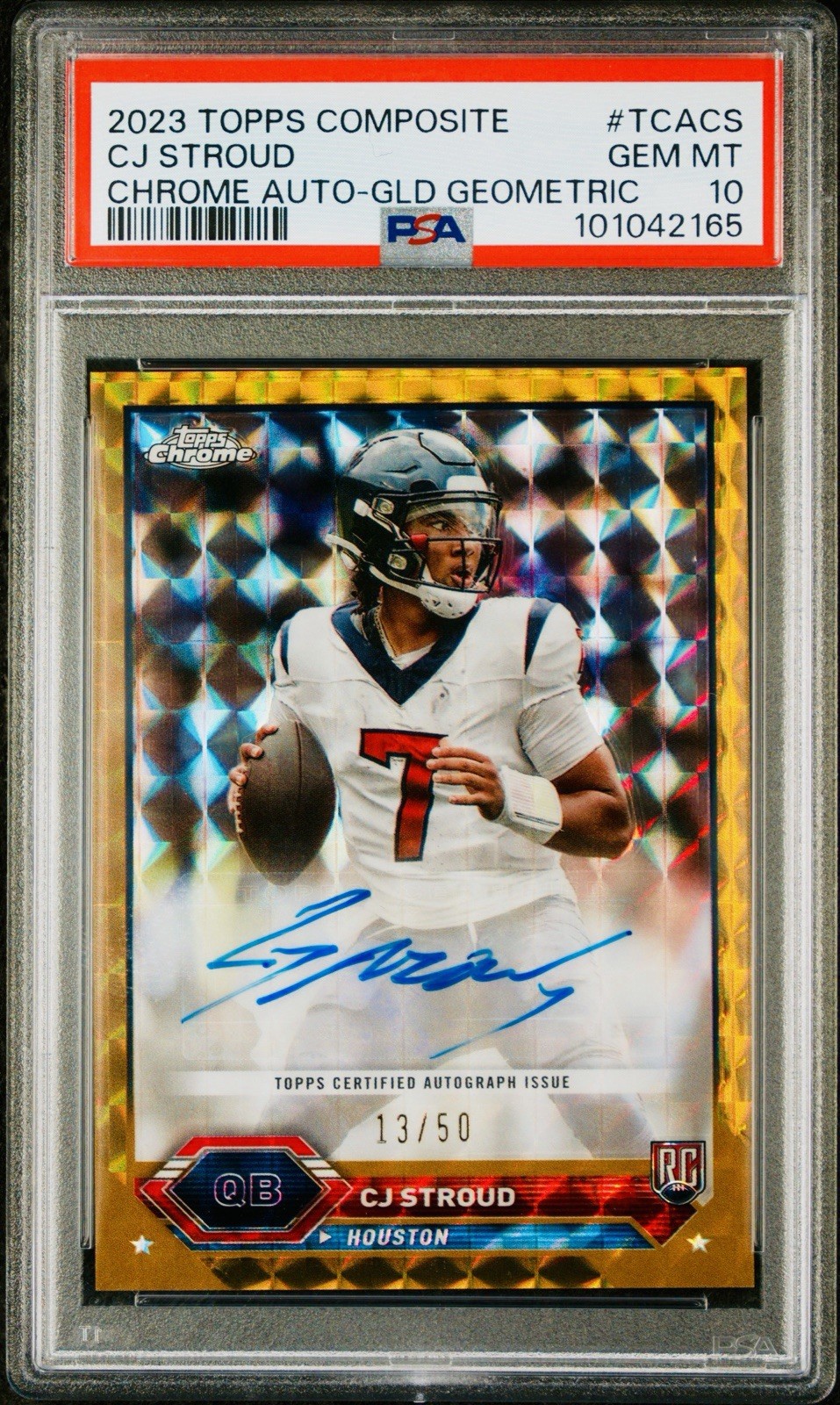CJ Stroud Topps Composite Topps Chrome Autographs #TCACS Geometric