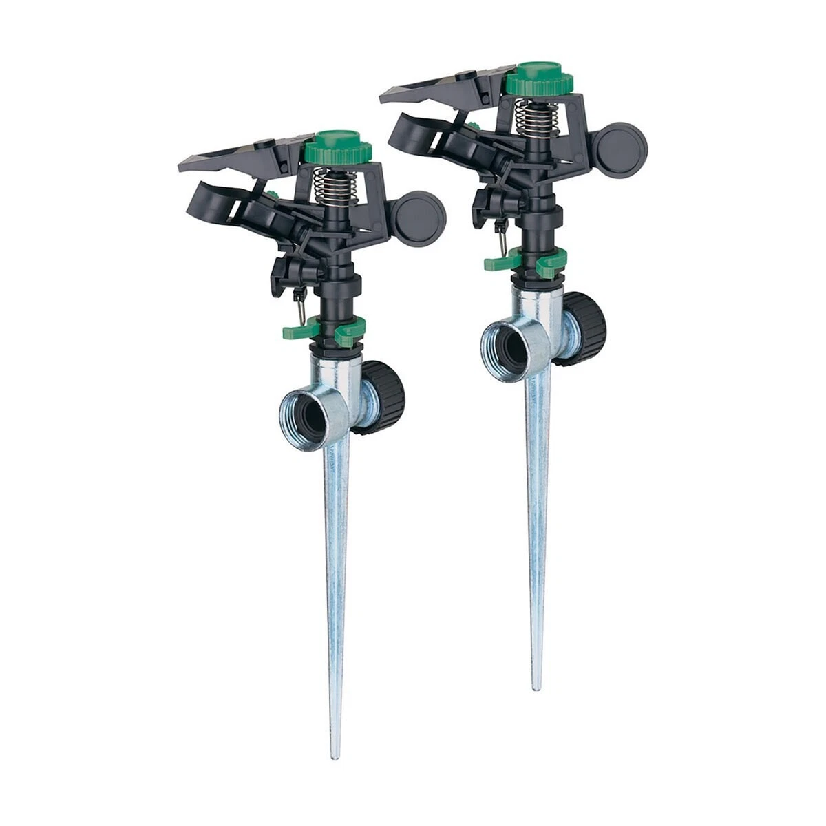 Dual Pack Pulsating Sprinkler on Metal Spike