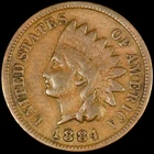 1884 INDIAN HEAD CENT ✪ VF VERY FINE ✪ 1C PENNY COIN O ◢TRUSTED◣