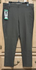 Mario Serrani Italy Textured Pull On Pant Womens X-Large Green Ankle NWT
