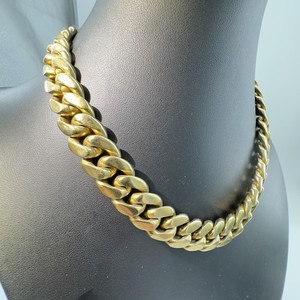 Miami Cuban Link (16mm) Chain Stainless Steel Necklace 18” Crystal Slide Clasp