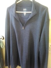 Croft  Barrow Soft Pullover Sweatshirt XXL Heather Blue 1/4 Zip NWOT NO RETURNS