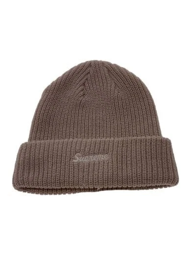 Supreme Loose Gauge Beanie Knit Cap Free Acrylique Crm couleur unie W AEk93