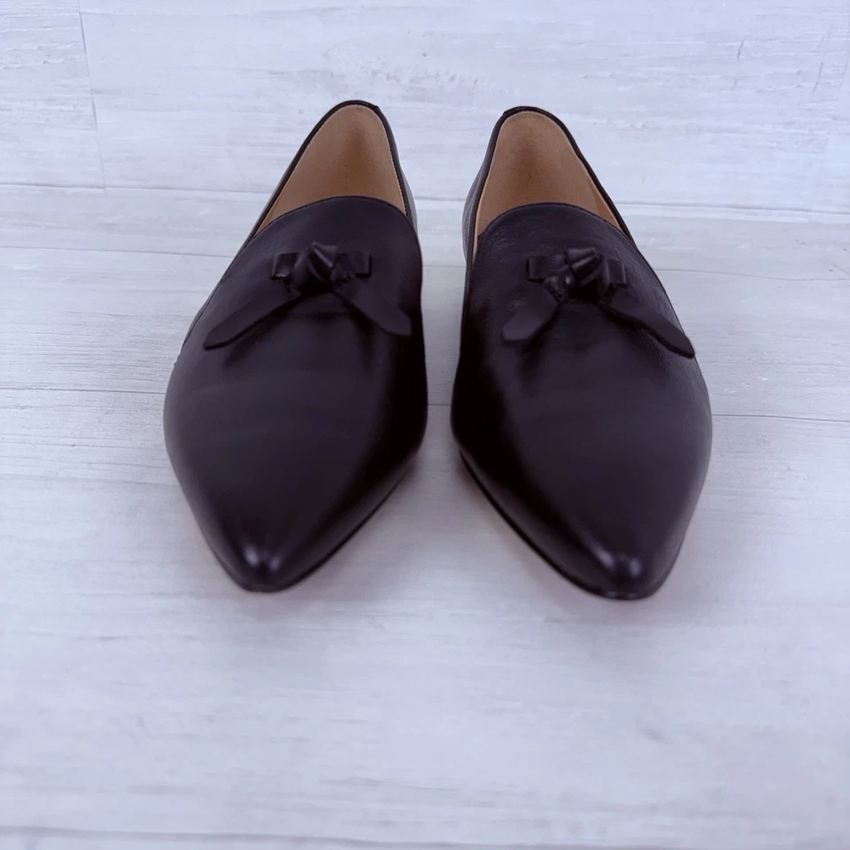 Cole Haan Black Leather Shoes Loafer Size 6B Viola Skimmer Slip On Pointed Toes - Image 4 of 4