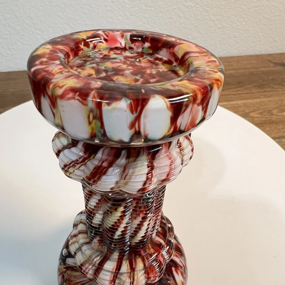 Bohemian Czech Franz Welz Art Glass Tutti Fruitti Spatter Cased Vase - Image 2 of 4