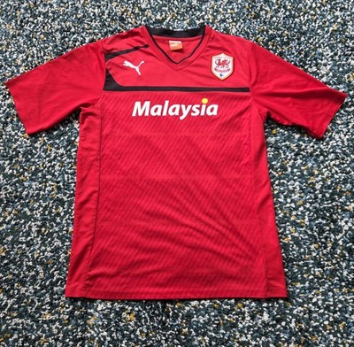 Vintage Cardiff City FC Fußballtrikot 2012/2013 Home Puma Größe Large