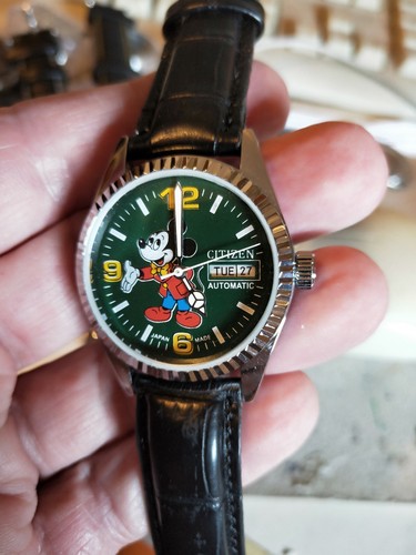 Topolino AUTOMATICO VINTAGE CITIZEN ANNI 70- RARO- DIAL VERDE RARO- ! - Foto 3 di 12