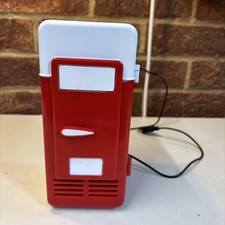 USB Mini Fridge Red Cola Shape Portable Cooler