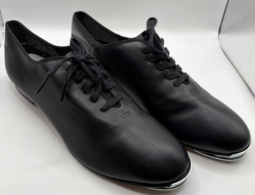 Women’s Black Leather Clogging Tap Shoes Steven’s Stompers 10 M W/ Buck Taps